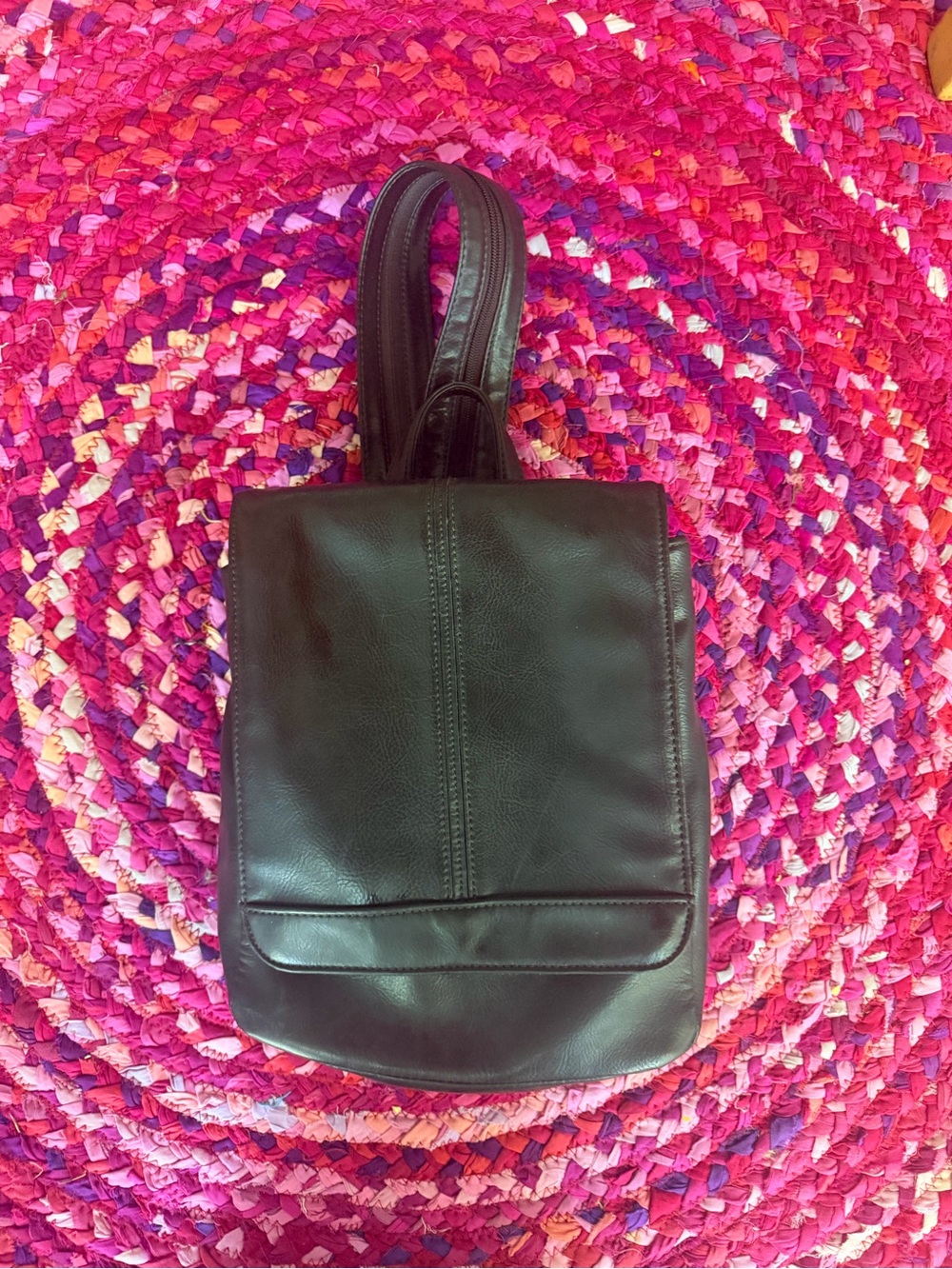 Liz Claiborne brown faux Leather Backpack